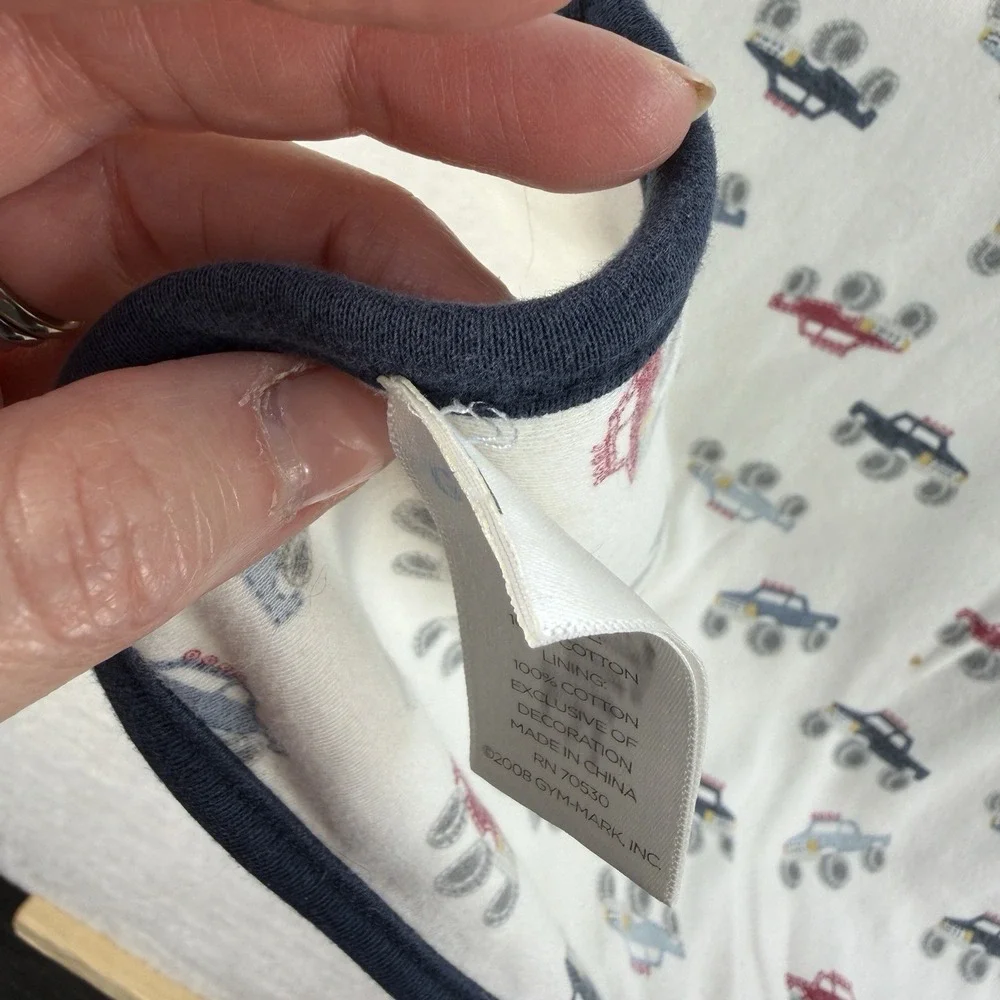 Gymboree Lil' Monster Truck‎ Cotton Baby Blanket Double Sided Reservable 35
